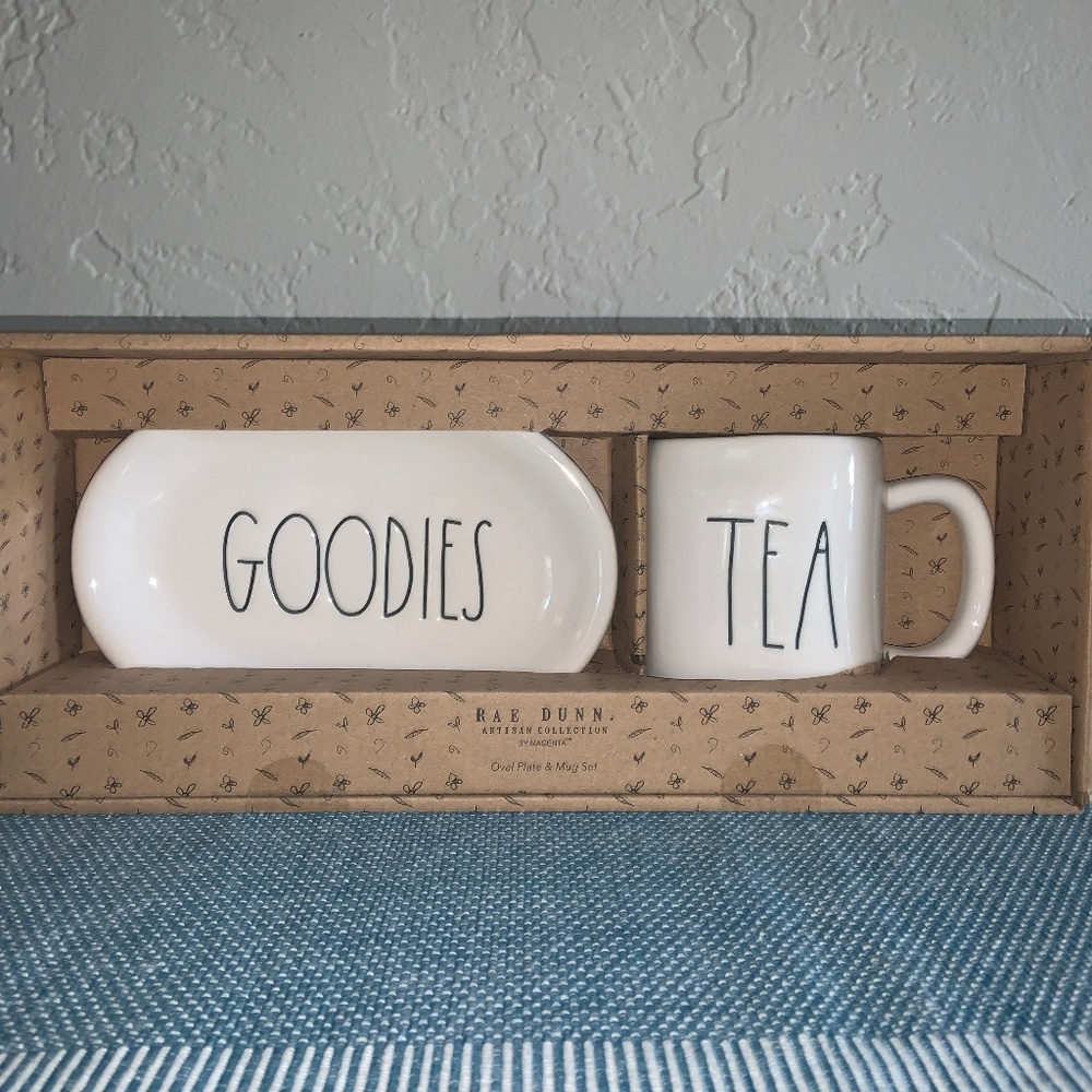 Rae Dunn Tea and Goodies Mug and Plate Set